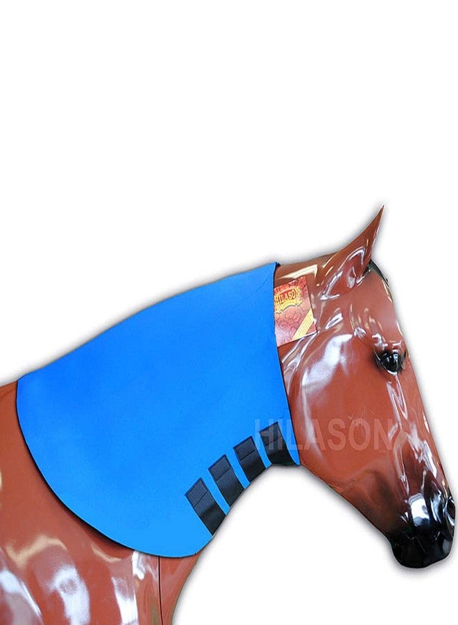 HILASON Large Blue Heavy Duty Horse Neoprene Neck Sweat Wrap Grooming Tack - Image 3